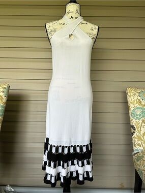 WHBM Keyhole Halter Sweater Dress